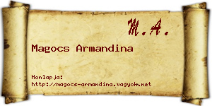 Magocs Armandina névjegykártya
